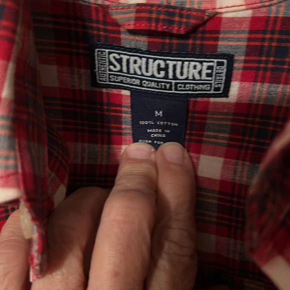 Redesigned Cotton Plaid Structure Shirt
Vintage Merry & Bright Panel on Back - Picture 5 of 7